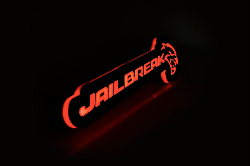 Dodge Illuminated LED Radiator Grille Emblems and Badges with Jailbreak Hellcat logo Dodge Led emblems decoinfabric