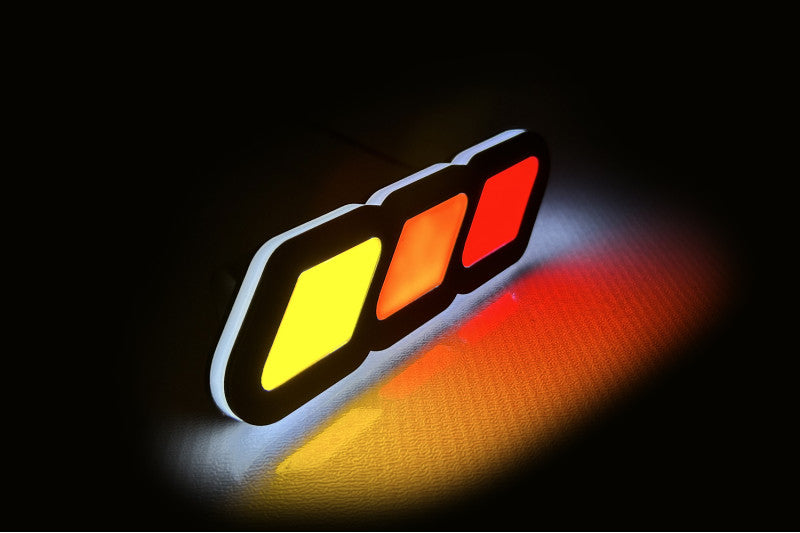 Toyota Illuminated LED Radiator Grille Emblems and Badges with TRD Tricolor (type 1) logo Toyota Led Emblems decoinfabric