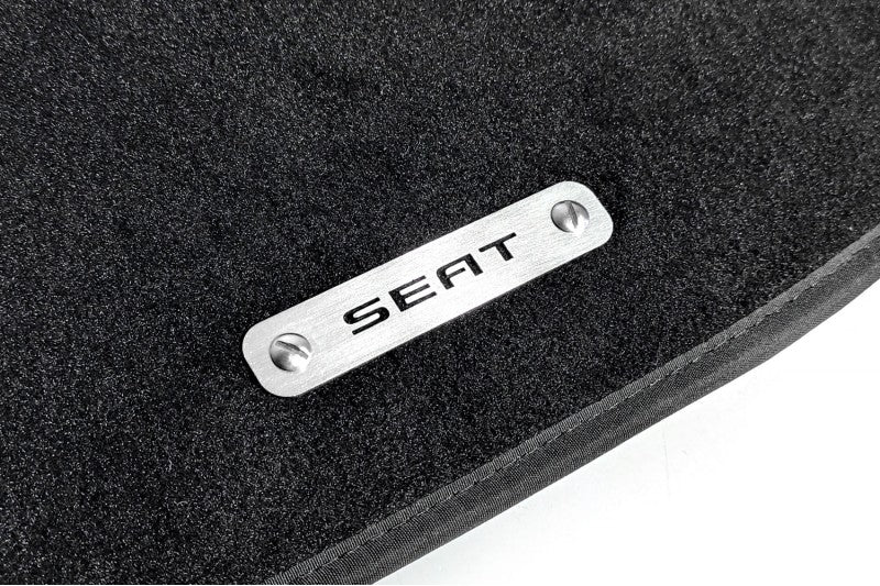 Stainless Steel Floor Mats Emblems Set Badges with Seat Logo Car Mats Badges Decoin