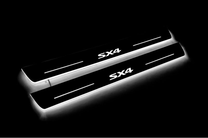 Suzuki SX4 II 2013-2021 LED Car Door Sill With Logo SX4
