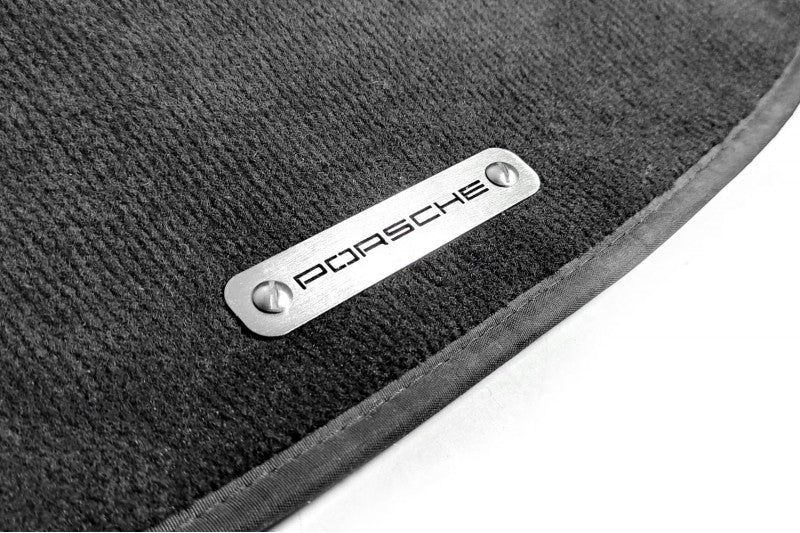 Stainless Steel Floor Mats Emblems Set Badges with Porsche Logo Car Mats Badges Decoin