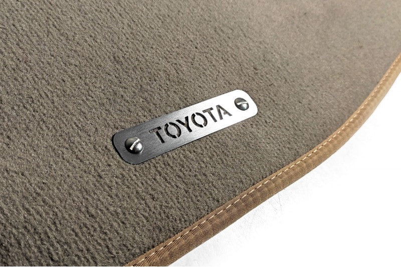 Stainless Steel Floor Mats Emblems Set Badges with Toyota Logo Car Mats Badges Decoin