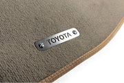 Stainless Steel Floor Mats Emblems Set Badges with Toyota Logo Car Mats Badges Decoin