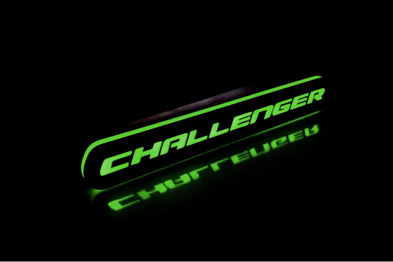 Dodge Illuminated LED Radiator Grille Emblems and Badges with Challenger (type 1) logo Dodge Led emblems decoinfabric
