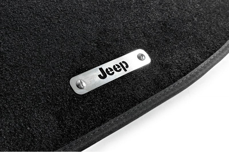 Stainless Steel Floor Mats Emblems Set Badges with Jeep Logo Car Mats Badges Decoin