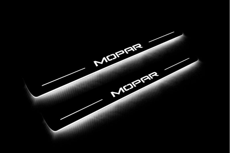 Soleiras das portas em led Dodge Durango III com logotipo Durango