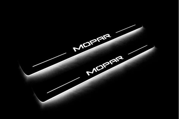 Soleiras das portas em led Dodge Durango III com logotipo Durango