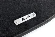 Stainless Steel Floor Mats Emblems Set Badges with Audi Logo Car Mats Badges Decoin