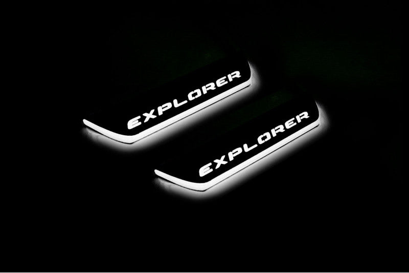 Ford Explorer V 2011-2019 Car Door Sill With Logo Explorer Ford Led Door Sills opdesign