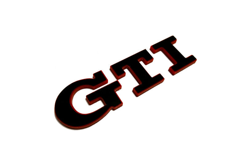 Volkswagen tailgate trunk rear 3D emblem with GTI logo (type MIXT) Var. 1 Volkswagen emblems decoinfabric