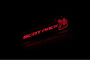 Dodge Illuminated LED Radiator Grille Emblems and Badges with Scatpack (type 3) logo Dodge Led emblems decoinfabric