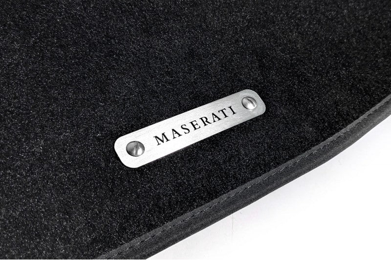 Stainless Steel Floor Mats Emblems Set Badges with Maserati Logo Car Mats Badges Decoin