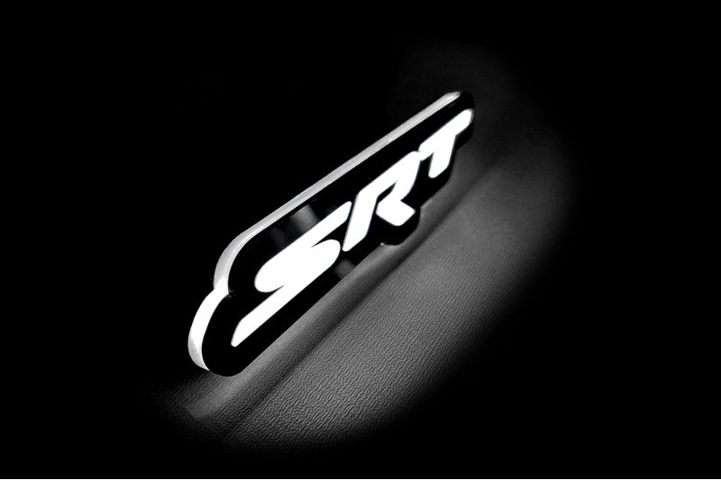 Dodge Illuminated LED Radiator Grille Emblems and Badges with SRT (type 1) logo Dodge Led emblems decoinfabric