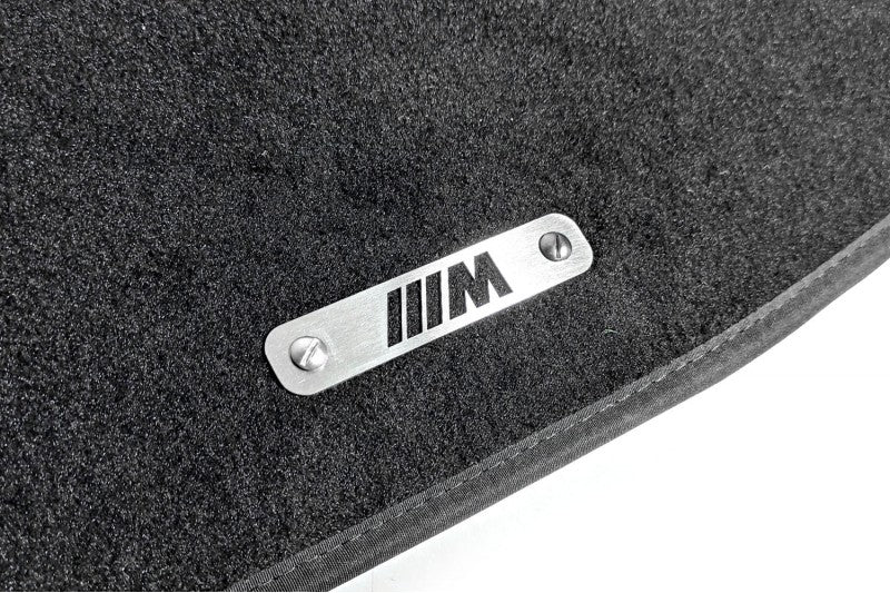 Stainless Steel Floor Mats Emblems Set Badges with BMW M Logo Car Mats Badges Decoin