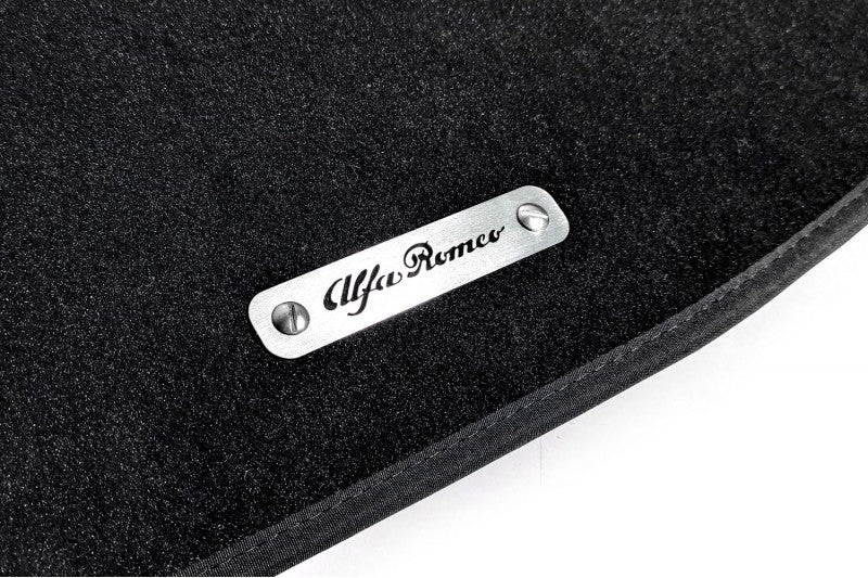 Stainless Steel Floor Mats Emblems Set Badges with Alfa Romeo Logo Car Mats Badges Decoin