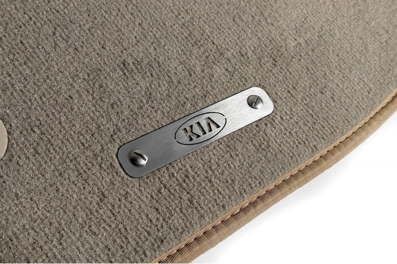 Stainless Steel Floor Mats Emblems Set Badges with KIA Logo Car Mats Badges Decoin