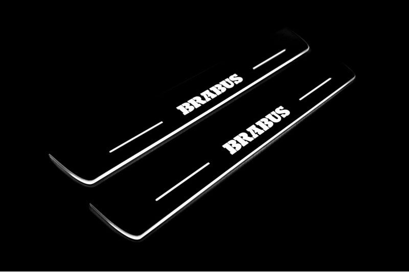 Mercedes E W213 2016-2023 LED Door Sills PRO With Brabus Logo
