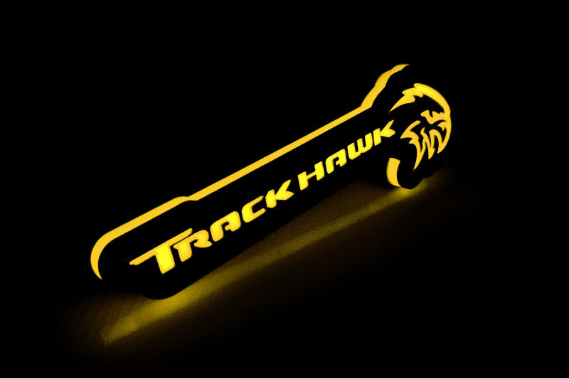 Jeep Illuminated LED Radiator Grille Emblems and Badges with Trackhawk + Hellhawk logo Jeep Led Emblems decoinfabric