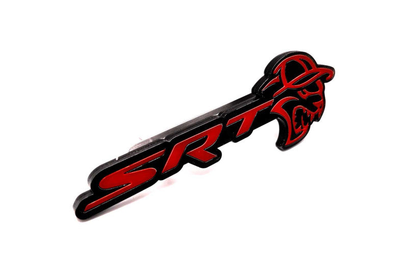 DODGE Radiator grille emblem with SRT Hellcat Cap logo Dodge emblems decoinfabric
