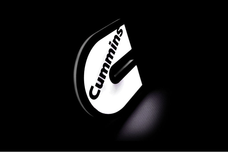 Dodge Illuminated LED Radiator Grille Emblems and Badges with Cummins (type 2) logo Dodge Led emblems decoinfabric