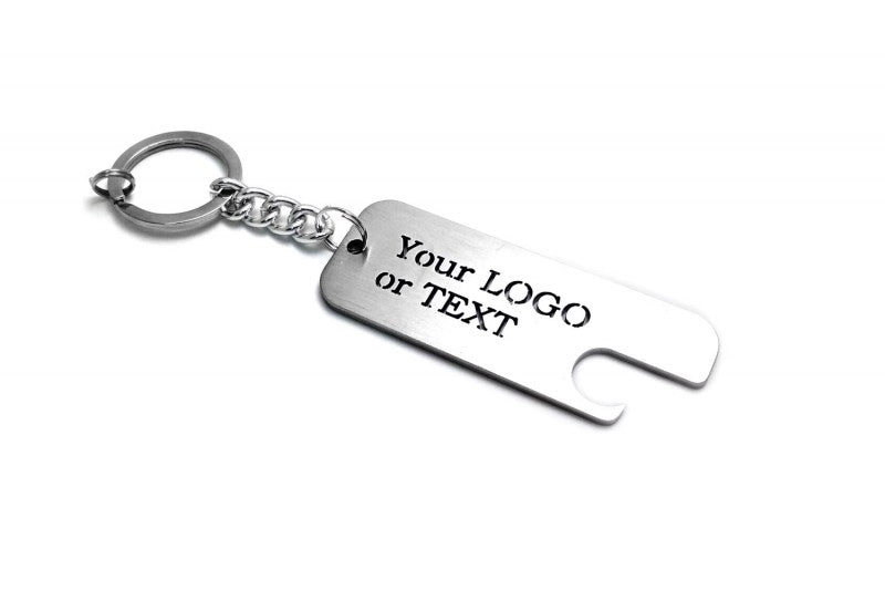 Keychain Bottle Opener with your logo or text - (type STEEL) Var. 1