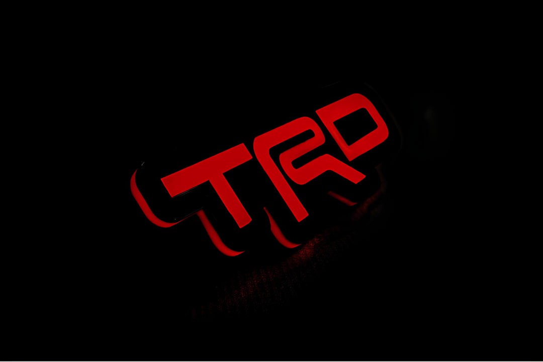 Toyota Illuminated LED Radiator Grille Emblems and Badges with TRD logo Toyota Led Emblems decoinfabric