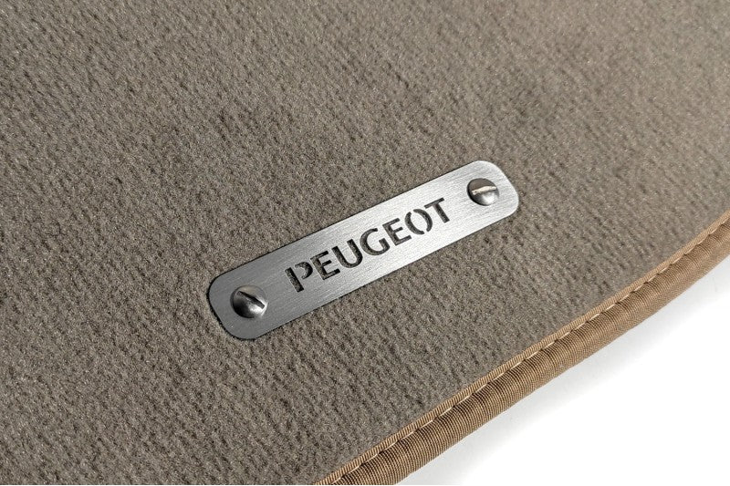Stainless Steel Floor Mats Emblems Set Badges with Peugeot Logo Car Mats Badges Decoin