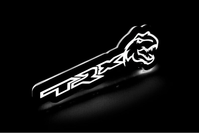 Dodge Illuminated LED Radiator Grille Emblems and Badges with TRX + Tirex logo Dodge Led emblems decoinfabric
