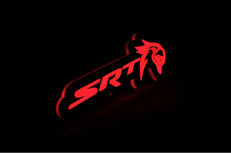 Jeep Illuminated LED Radiator Grille Emblems and Badges with SRT Trackhawk logo Jeep Led Emblems decoinfabric