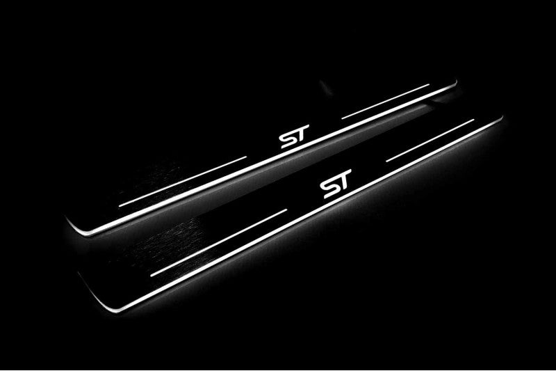 Ford Focus III 2011-2018 Door Sill Led Plate With Logo ST Ford Led Door Sills opdesign