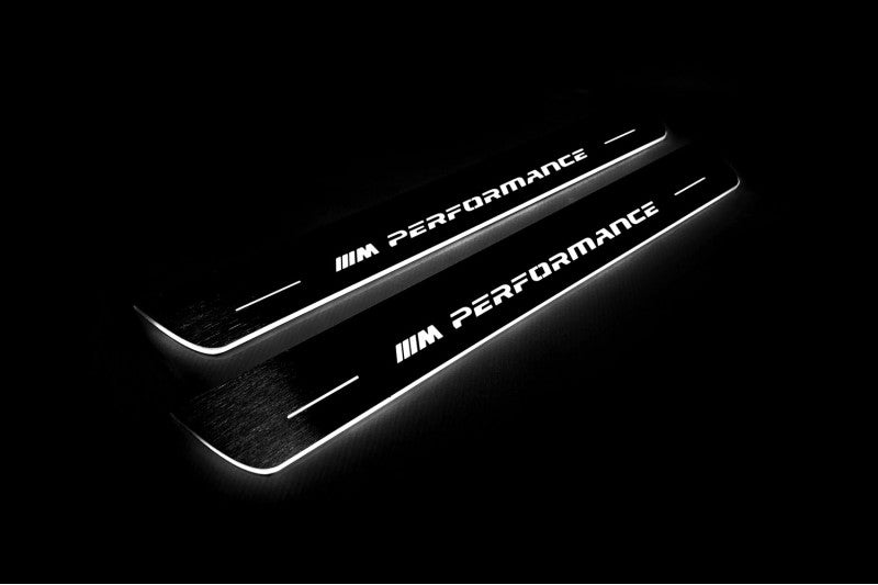 BMW 5 G30 2017-2023 Led Door Sill Pro with M Performance logo BMW Led Door Sills opdesign