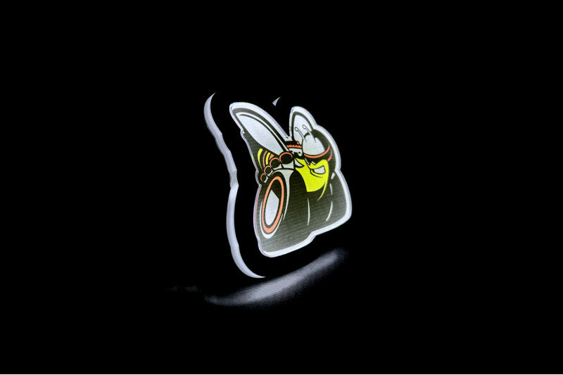 Dodge Illuminated LED Radiator Grille Emblems and Badges with Scatpack (type 2) logo Dodge Led emblems decoinfabric