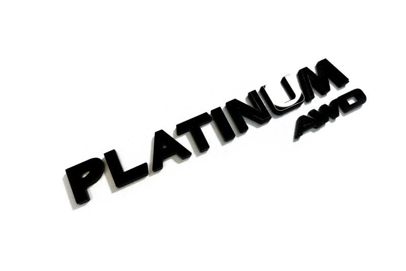 Nissan tailgate trunk rear 3D emblem with Platinum awd logo (Type MIXT) Nissan emblems decoinfabric