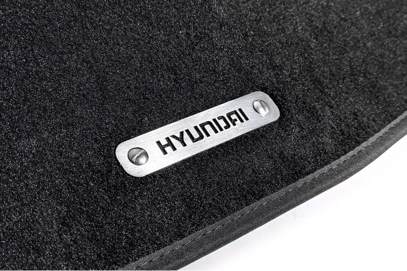 Stainless Steel Floor Mats Emblems Set Badges with Hyundai Logo Car Mats Badges Decoin