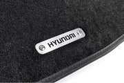 Stainless Steel Floor Mats Emblems Set Badges with Hyundai Logo Car Mats Badges Decoin