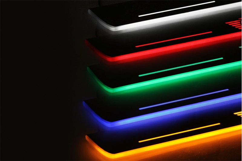 Mercedes CLA W117 2013+ Auto Door Sill Plates With Logo AMG Mercedes Led Door Sills opdesign