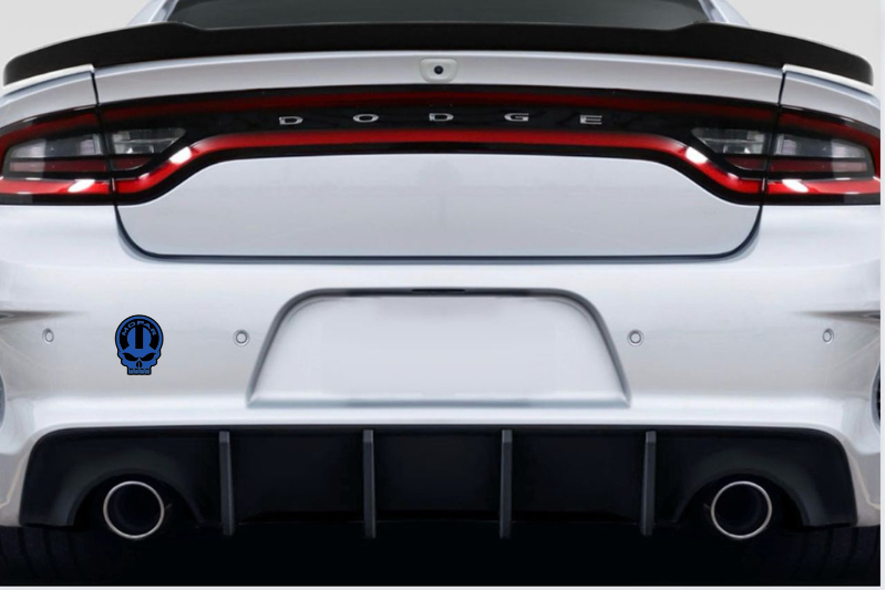 Dodge tailgate trunk rear emblem with MOPAR SKULL logo (Type 13)
