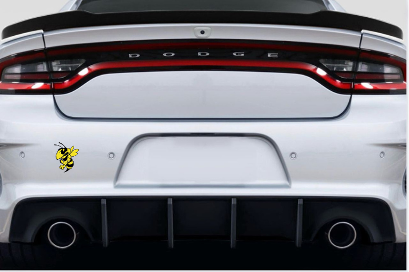 Dodge tailgate trunk rear emblem with murdeR horneT logo (type 4) Dodge emblems decoinfabric