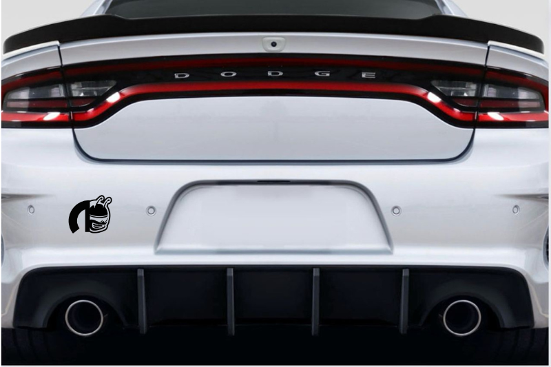 Dodge tailgate trunk rear emblem with Mopar Scat Pack logo