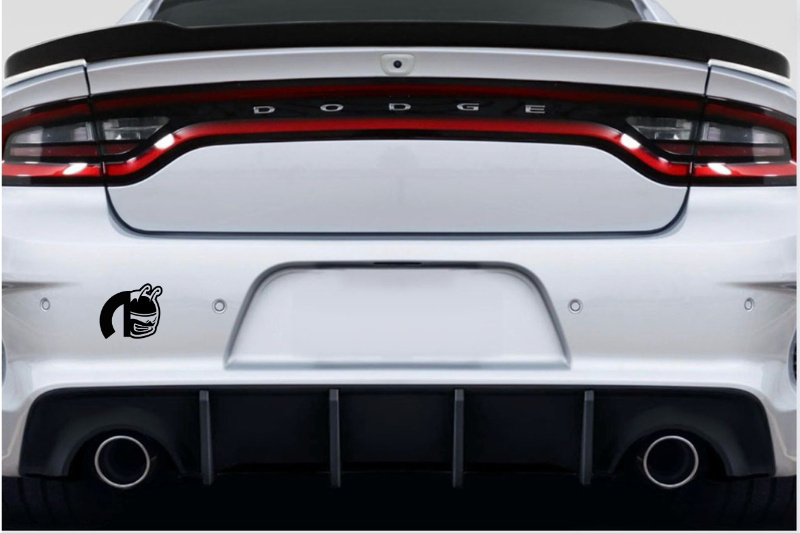 Dodge tailgate trunk rear emblem with Mopar Scat Pack logo Dodge emblems decoinfabric