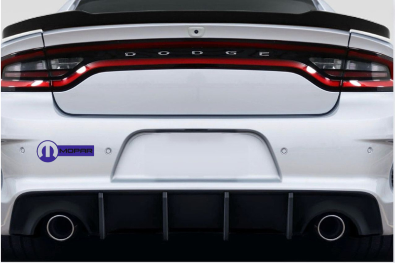 Dodge tailgate trunk rear emblem with Mopar logo (type 13)