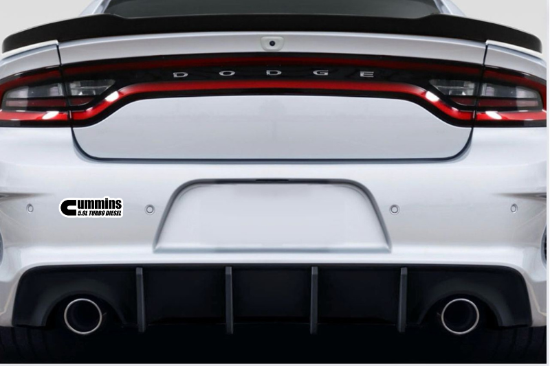 Dodge tailgate trunk rear emblem with Cummins 5.9 Turbo Diesel logo Dodge emblems decoinfabric