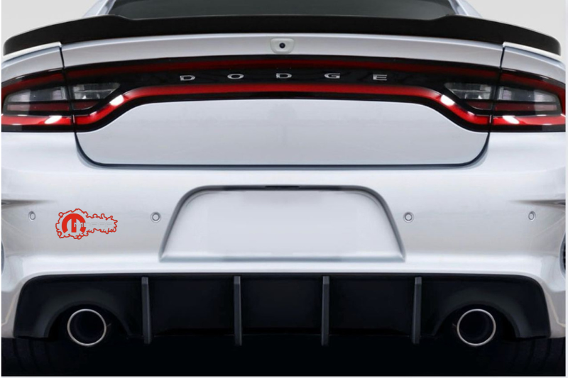 Dodge tailgate trunk rear emblem with Mopar logo (type 16)