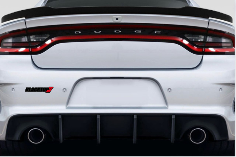 Dodge tailgate trunk rear emblem with Blacktop logo