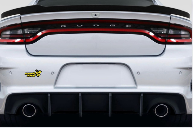 Dodge tailgate trunk rear emblem with murdeR horneT logo (type 5) Dodge emblems decoinfabric