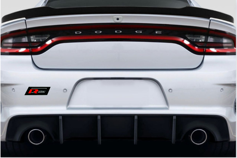 Volkswagen tailgate trunk rear emblem with R-Line logo (type 5) Volkswagen emblems decoinfabric