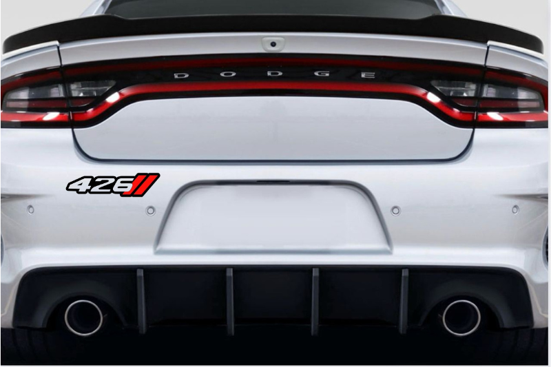 Dodge tailgate trunk rear emblem with 426 + Dodge logo Dodge emblems decoinfabric