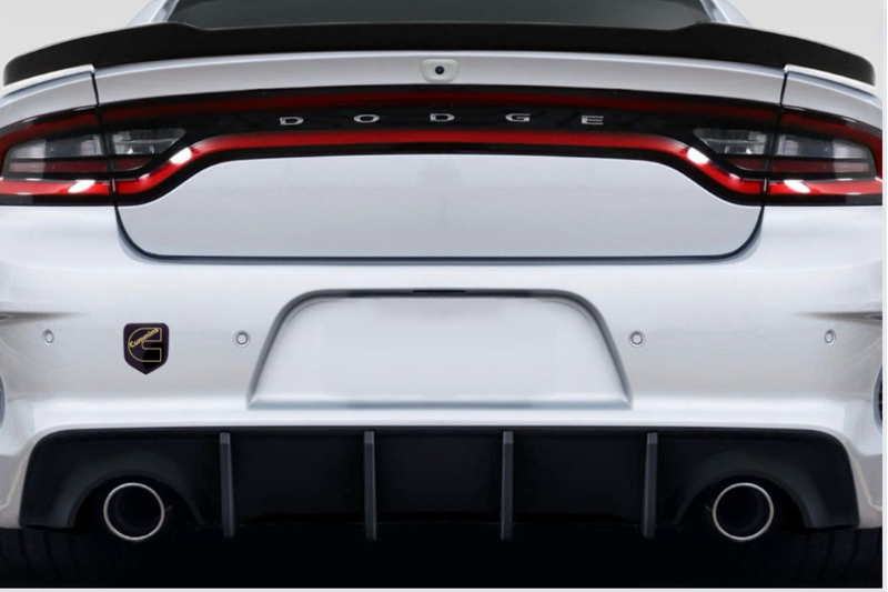 Dodge tailgate trunk rear emblem with Cummins logo (type 3) Dodge emblems decoinfabric