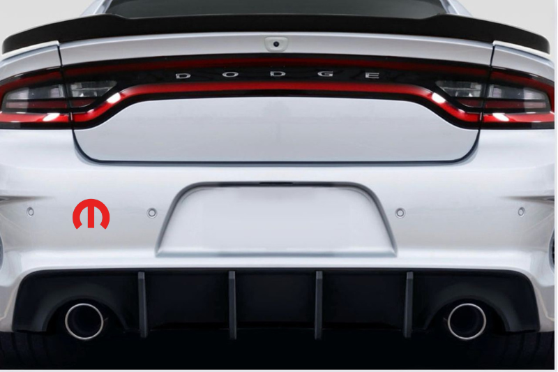 Dodge tailgate trunk rear emblem with Mopar logo (type 20)