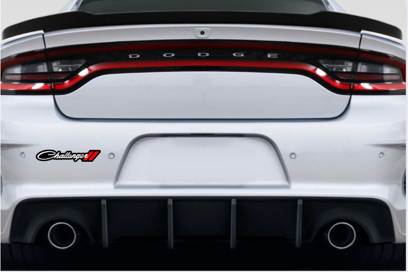 Dodge tailgate trunk rear emblem with Challenger + Dodge logo Dodge emblems decoinfabric